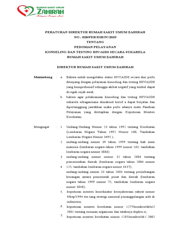Kebijakan Konseling Hiv Aids | PDF