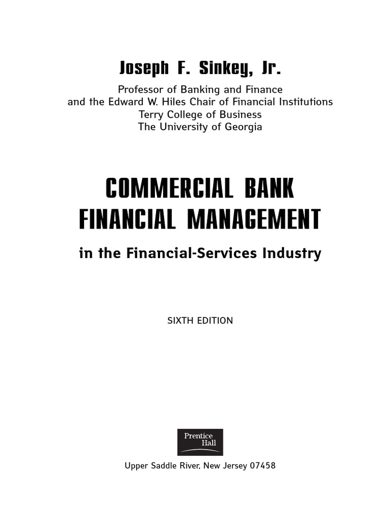 Финансовый Менеджмент В Коммерческом Банке И В Индустрии.