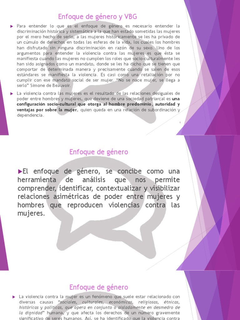 Enfoque de Género y Violencia contra la Mujer | PDF | La violencia ...