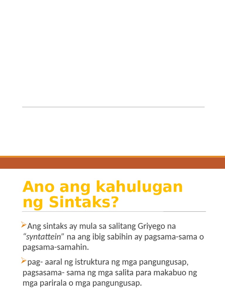Sintaksis at Semantika NG Wikang Filipino TR | PDF
