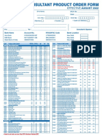 Consultant Product Order Form August 2022 (Below 30 Marked in Red)