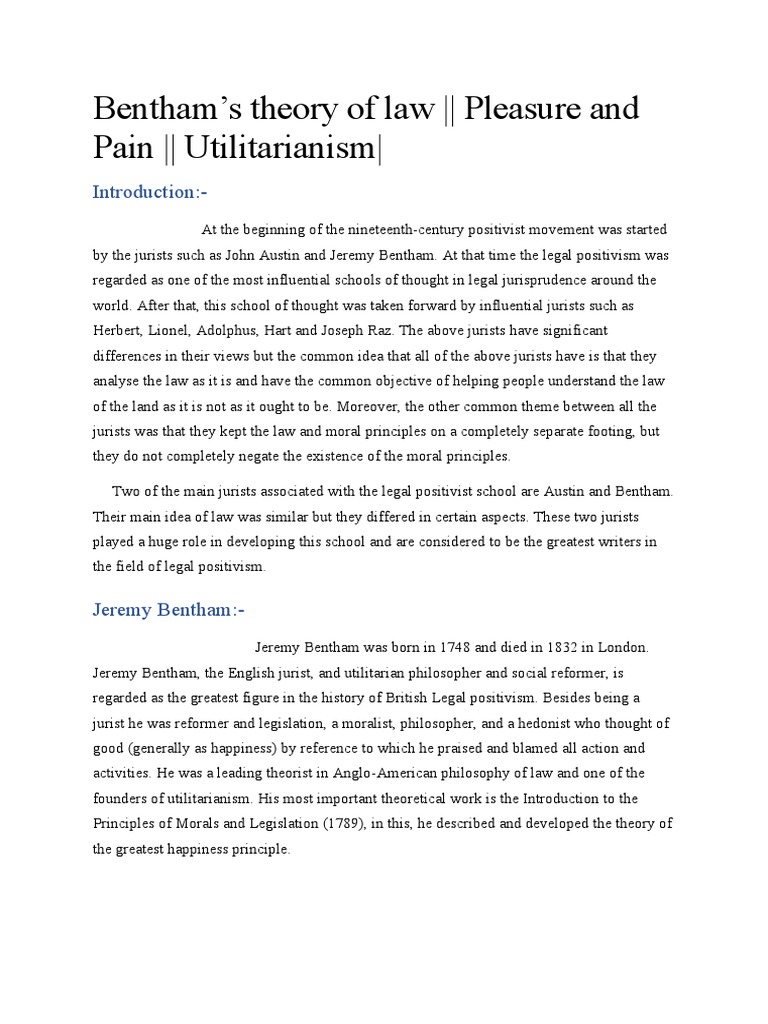 Bentham PDF Jurisprudence Pleasure