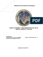Manual de Normas y Procedimientos Facultadad de Ciencias Jurídicas y Sociales