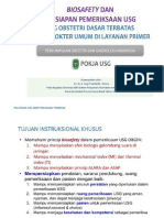 Biosafety Dan Persiapan Pemeriksaan - Usg Obstetri Dasar Terbatas PDF