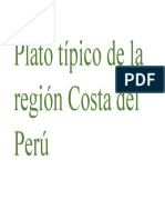 Plato Típico de La Región Costa Del Perú