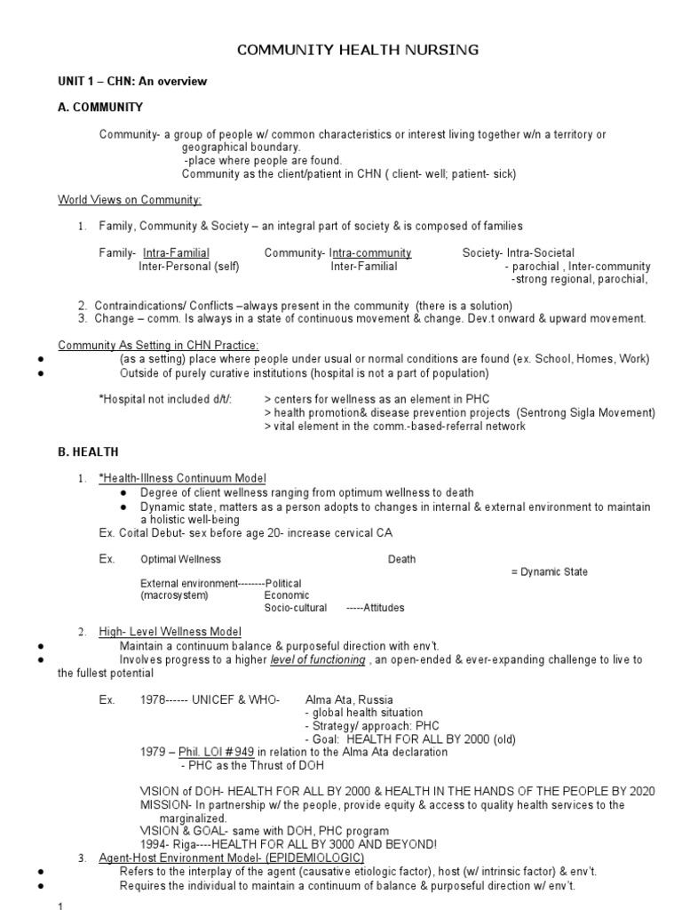 CHN RVW 2 | PDF | Nursing | Family