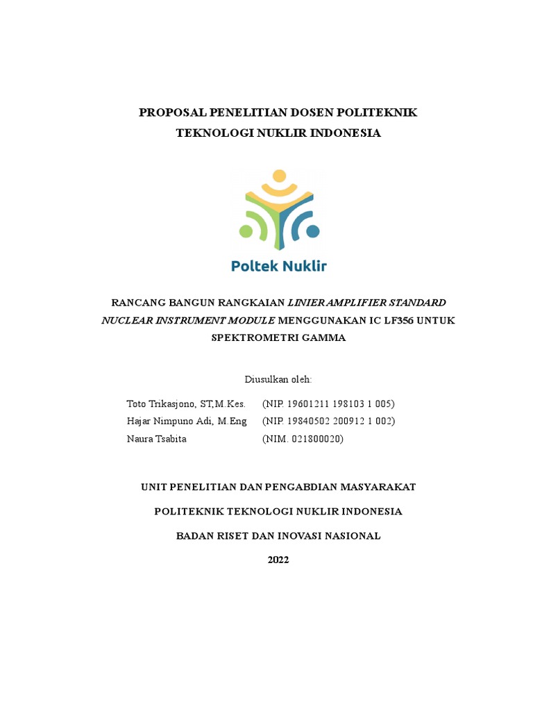 Rancang Bangun Amplifier NIM untuk Spektrometri | PDF | Teknologi