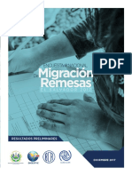 Resultados preliminares de migración y remesas en El Salvador 2017