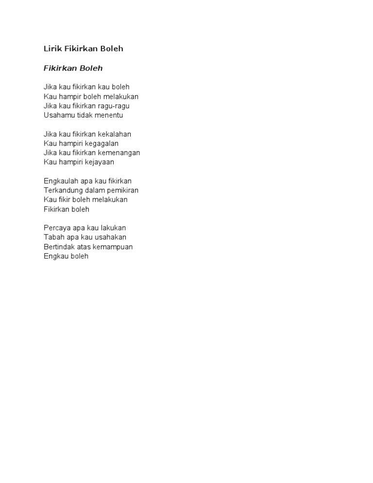 14++ Lagu fikirkan boleh ideas