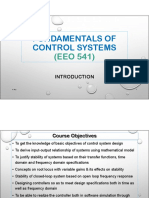 Fundamentals of Control Systems (EEO 541