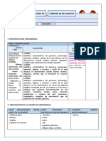 Sesion de Aprendizaje 10 - Viernes 19 de Agosto