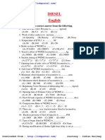 NCR Departmental Exam Diesel Objective Question Bank With Ans