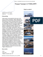 Autókatalógus - VOLKSWAGEN Passat Variant 1.9 TDI (5 Ajtós, 110.16 LE) (1997-2000)