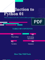 Introduction to Python 01: Where nerdiness meets fun to unlock endless possibilities