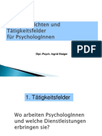 Psychologie - Berufsfelder Und Berufschancen