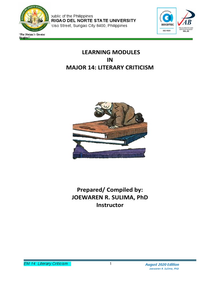 Module 1 Lit Crit | PDF | Literary Theory | Literary Criticism