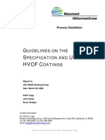 Guidelines On The Specification and Use of HVOF Coatings