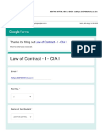 Law of Contract - I - CIA I