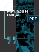 Modalidades de Licitação