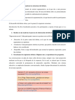 Escribimos en El Cuaderno La Estructura Del Debate