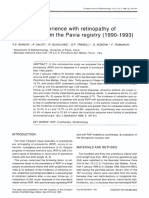 Review of Experience With Retinopathy of Prematurity From The Pavia Registry (1990-1993)