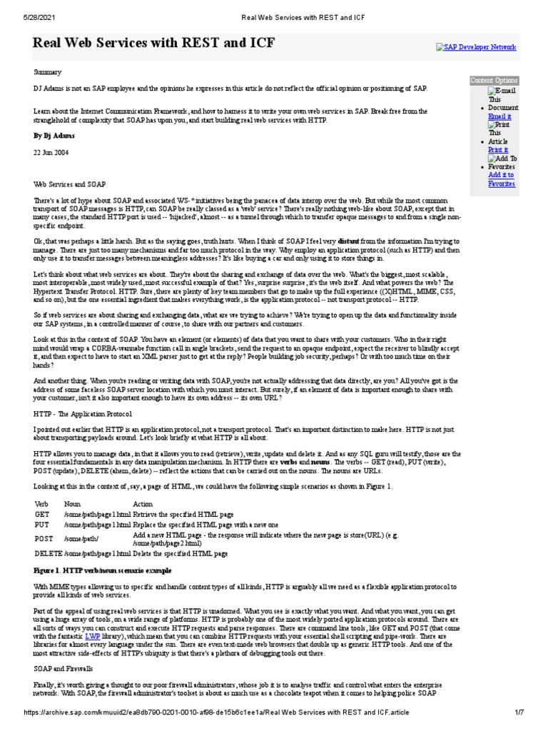 Real Web Services With REST and ICF | PDF | Hypertext Transfer Protocol ...