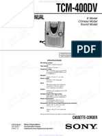 Sony TCM-400DV Manual