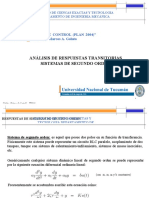 4 Análisis de Respuestas Transitorias Sistemas de 2do Orden 2016 1