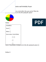 Statistics & Probability Projects: Probabilities of Spinners, Marbles & Dice