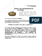 Aprehencion Mandamiento Formato 2022