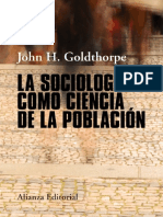 John H. Goldthorpe - La Sociología Como Ciencia de La Población-Alianza Editorial (2017) SUBRAYADO