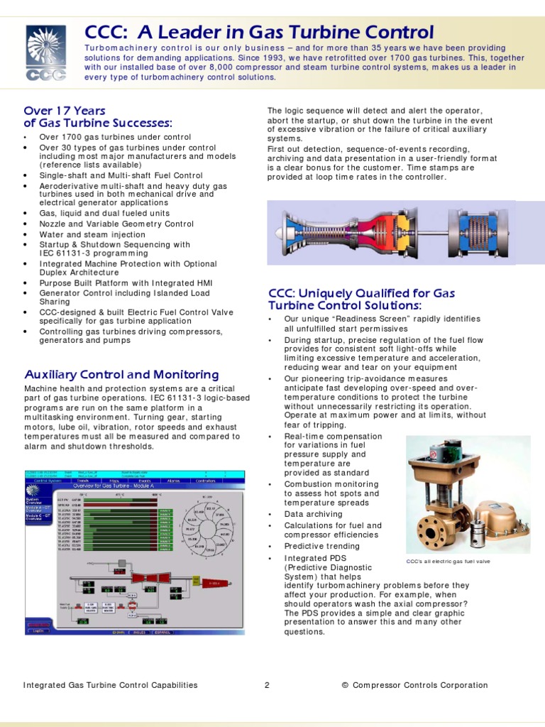 Integrated Gas Turbine Control Capabilities MS68 | PDF | Gas Turbine ...