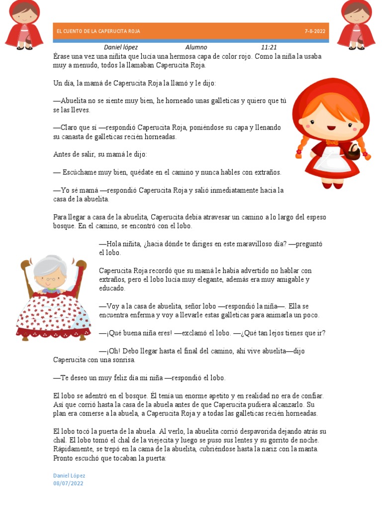 Caperucita Roja: Lección de Seguridad | PDF | Caperucita Roja