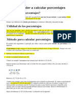 Cómo Aprender A Calcular Porcentajes