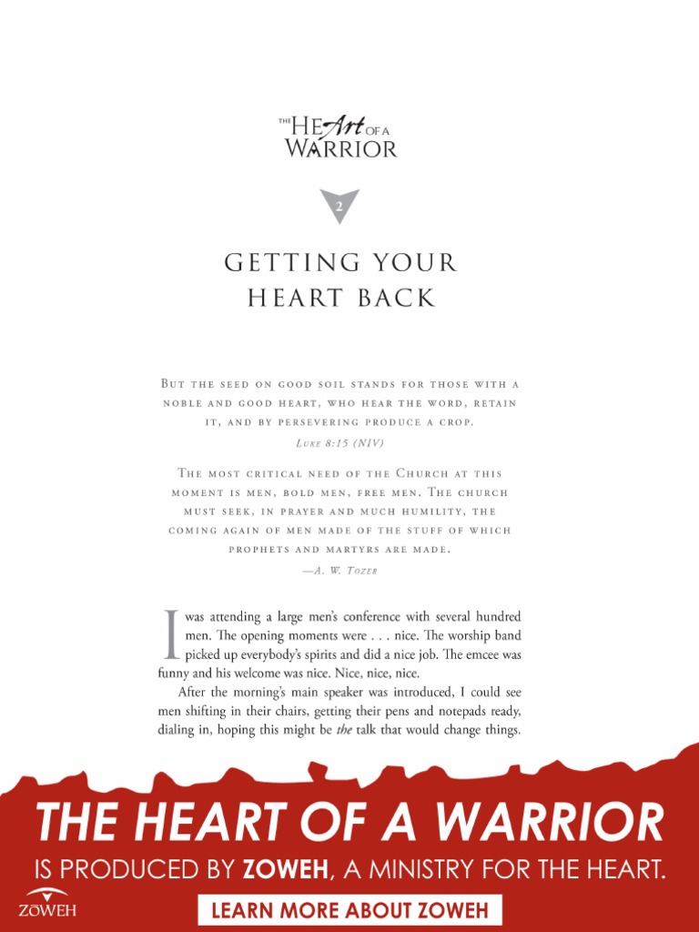 The Heart of A Warrior Free Chapter | PDF | Love | Prayer