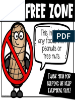 Nut Allergy Classroom Poster Free