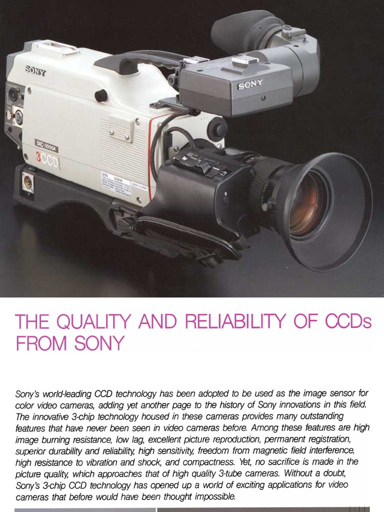 Sony DXC 3000a | PDF | Camera | Charge Coupled Device