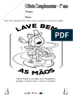 Oferta C. 1º Ano - Lavar As Mãos