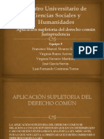 Aplicación Supletoria Del Derecho Común