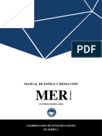 Manual de Redacción y Estilo, MER, Revisado 2020