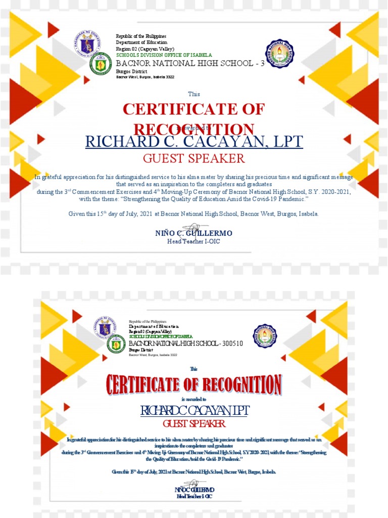 Certificate Guest Speaker PDF