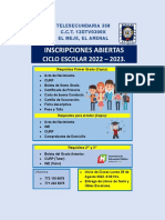 Inscripciones Telesecundaria 358