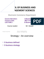 1.BEC 416 - E-BUSINESS STRATEGY LECTURE 1 - Ebusiness Strategy