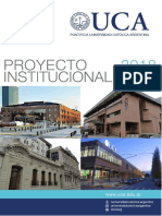 UCA Proyecto Institucional 2018 2022