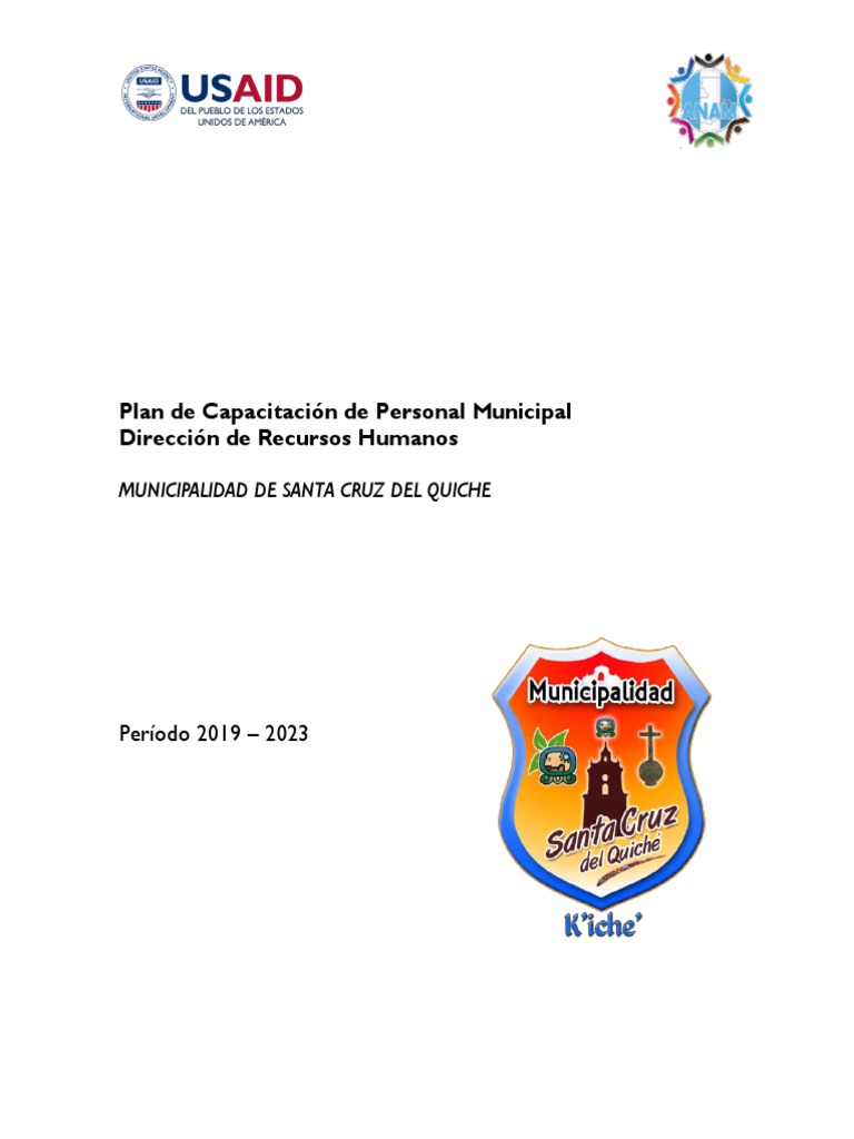 Plan de Capacitación Municipal 2019-2023 | PDF | Gestión de recursos ...