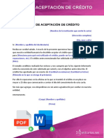 Carta de Aceptacion de Credito