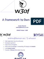 W3af - A Framework To Own The Web