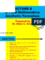 LECTURE #8 Art and Mathematics-Aesthetics Formalism
