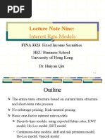 Lecture Note 09 - Interest Rate Models