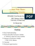 Lecture Note 03 - Bond Price Volatility